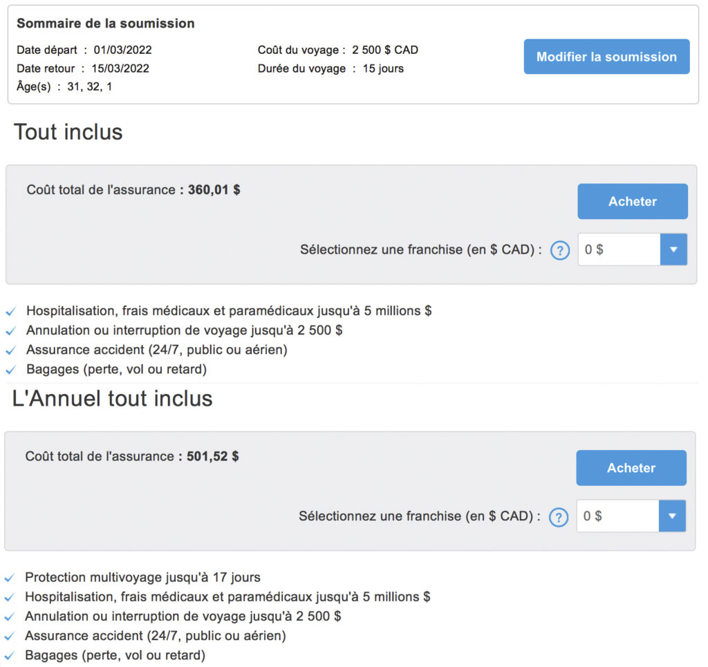 Blue Cross Travel Insurance