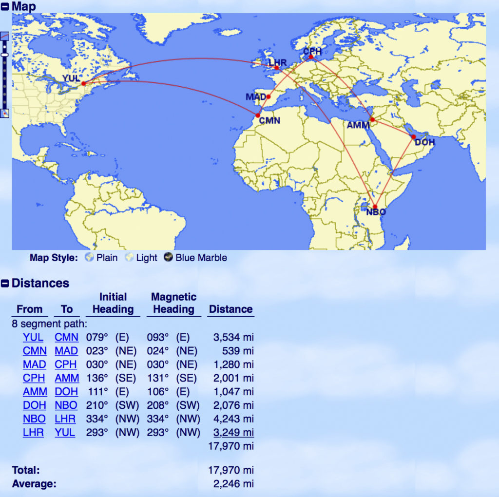 Europe MO Afrique Avios