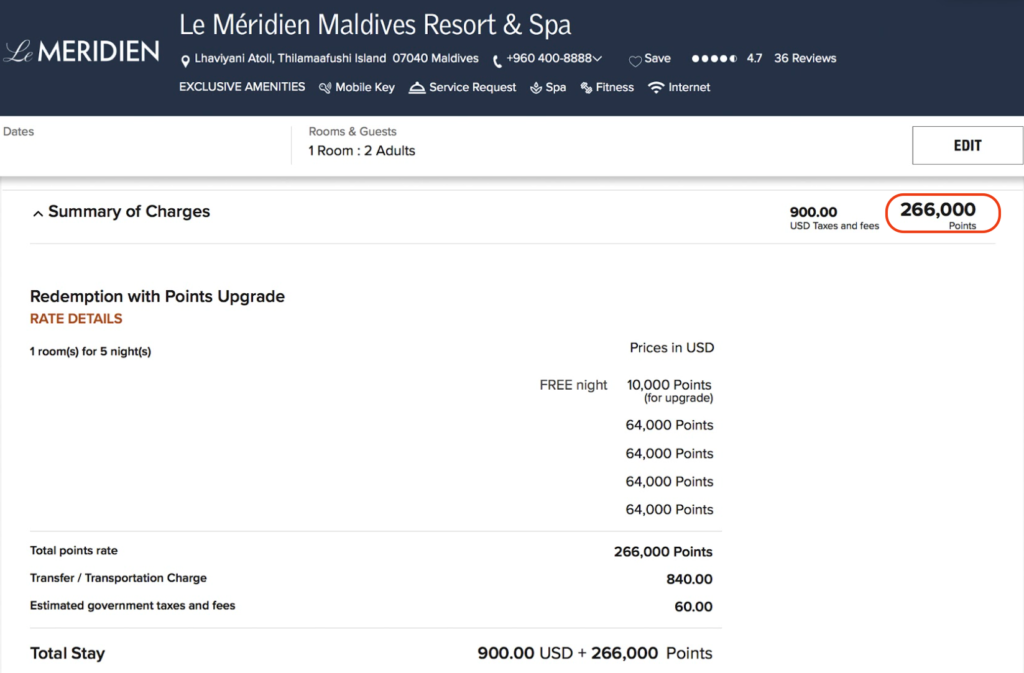 Maldives nouveau tarif