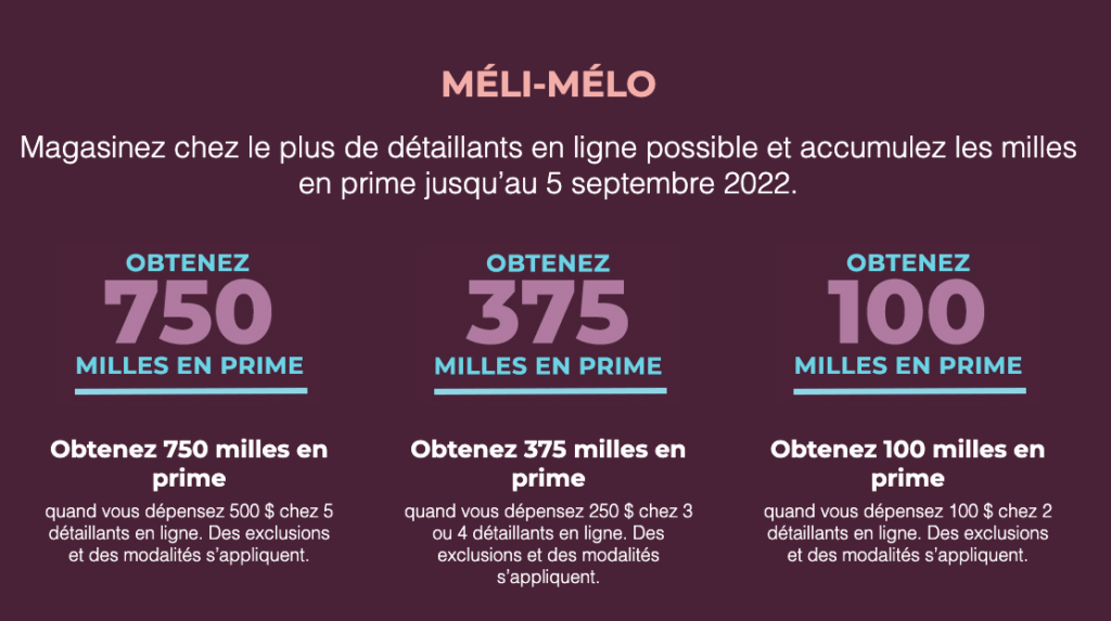 Méli Mélo Airmilesshops Promo August