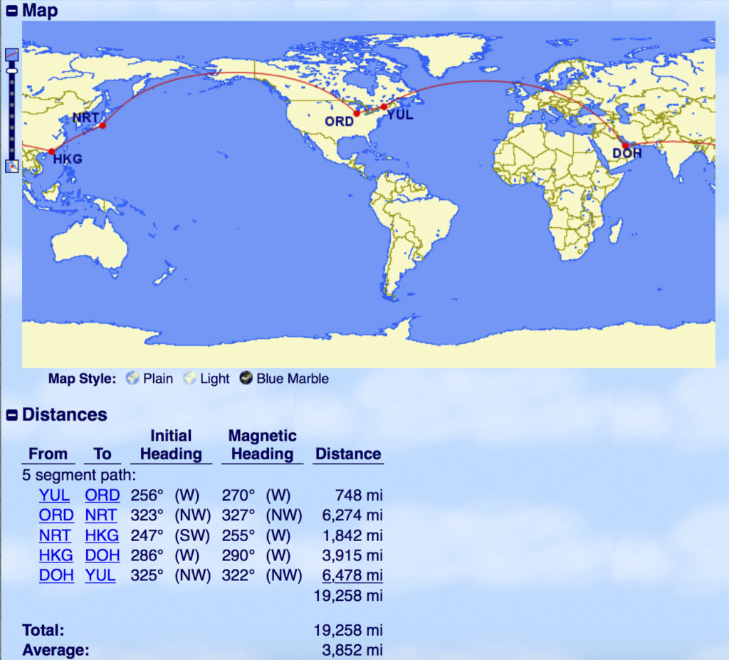 Tour du monde en J Avios