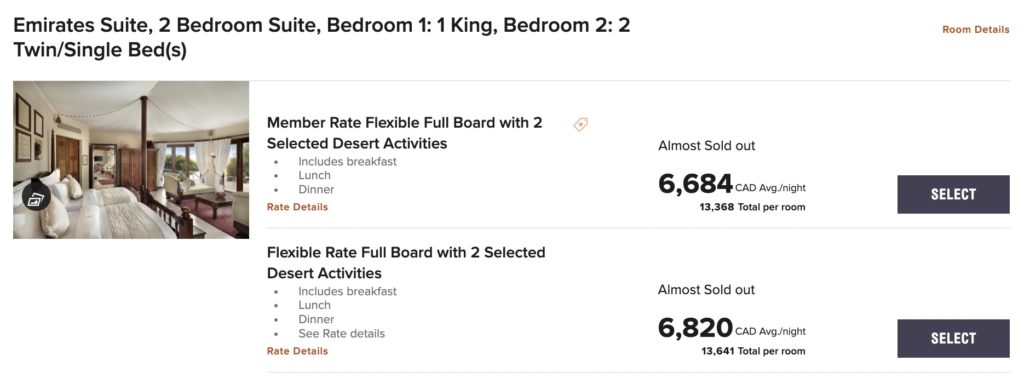 al maha tarif suite emirates