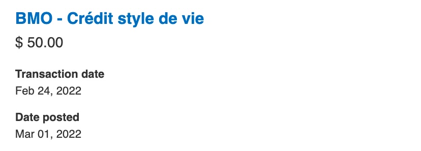 bmo lifestyle credit