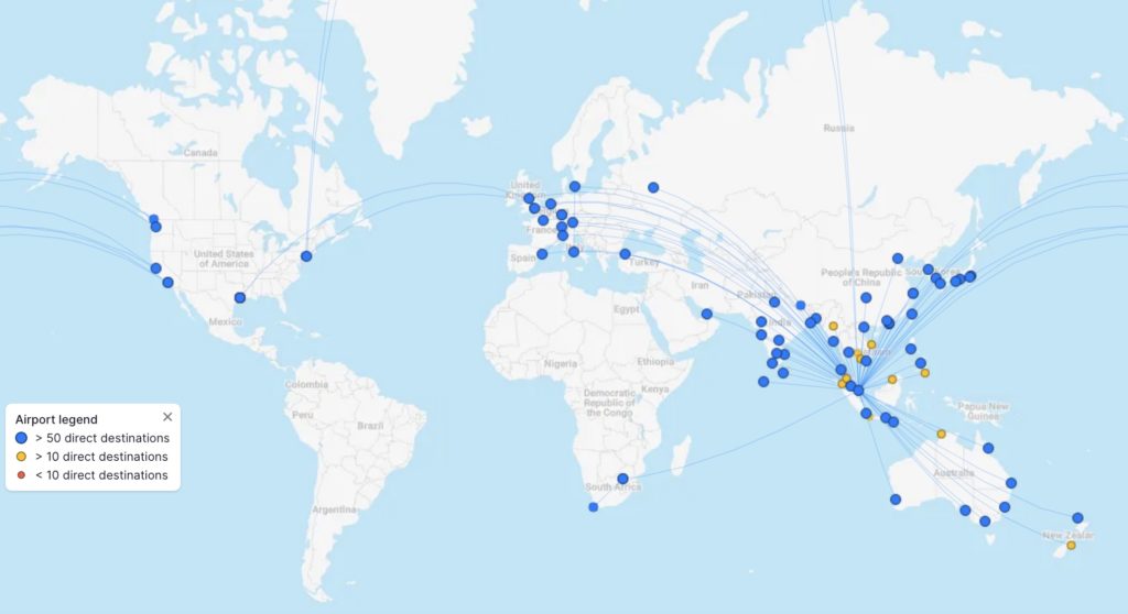 singapore airlines reseau
