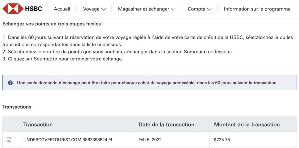 undercover tourist appliquer points hsbc fr