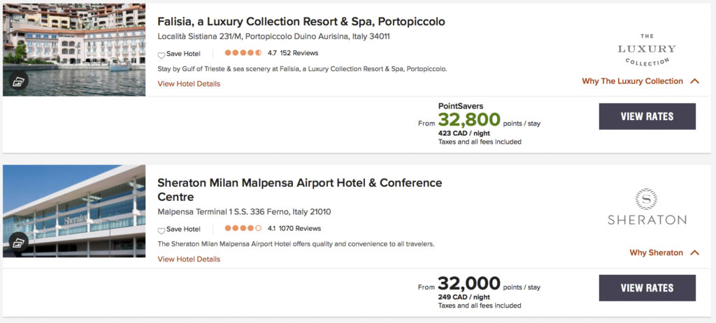 Marriott italie utilisation certificat