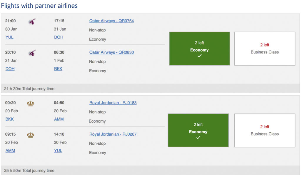 Multipartenaires Oneworld vers lAsie