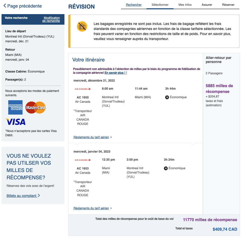 YUL MIA AM changement