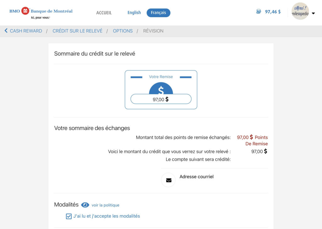 bmo remises sommaire