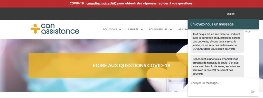 condition préexistante canassistance