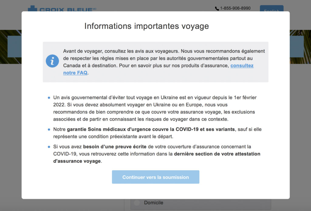 condition préexistante croix-bleue