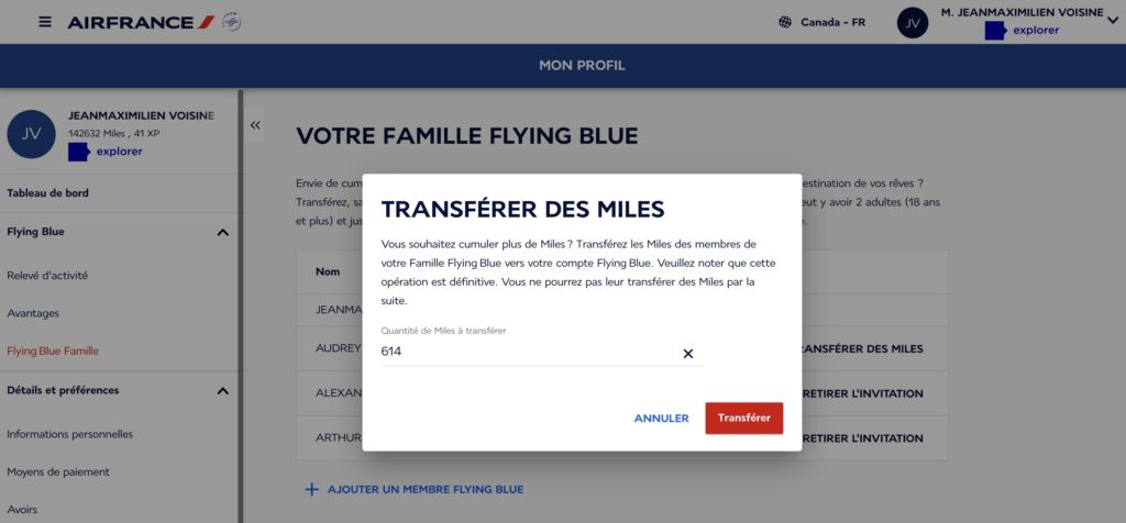 famille flying blue avant transfert fr