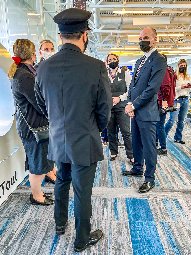 Air Canada flight inauguration