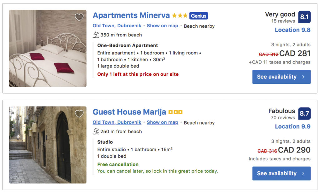 Appartements Croatie