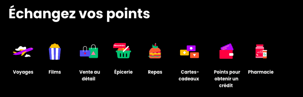 Echanger vos points scene