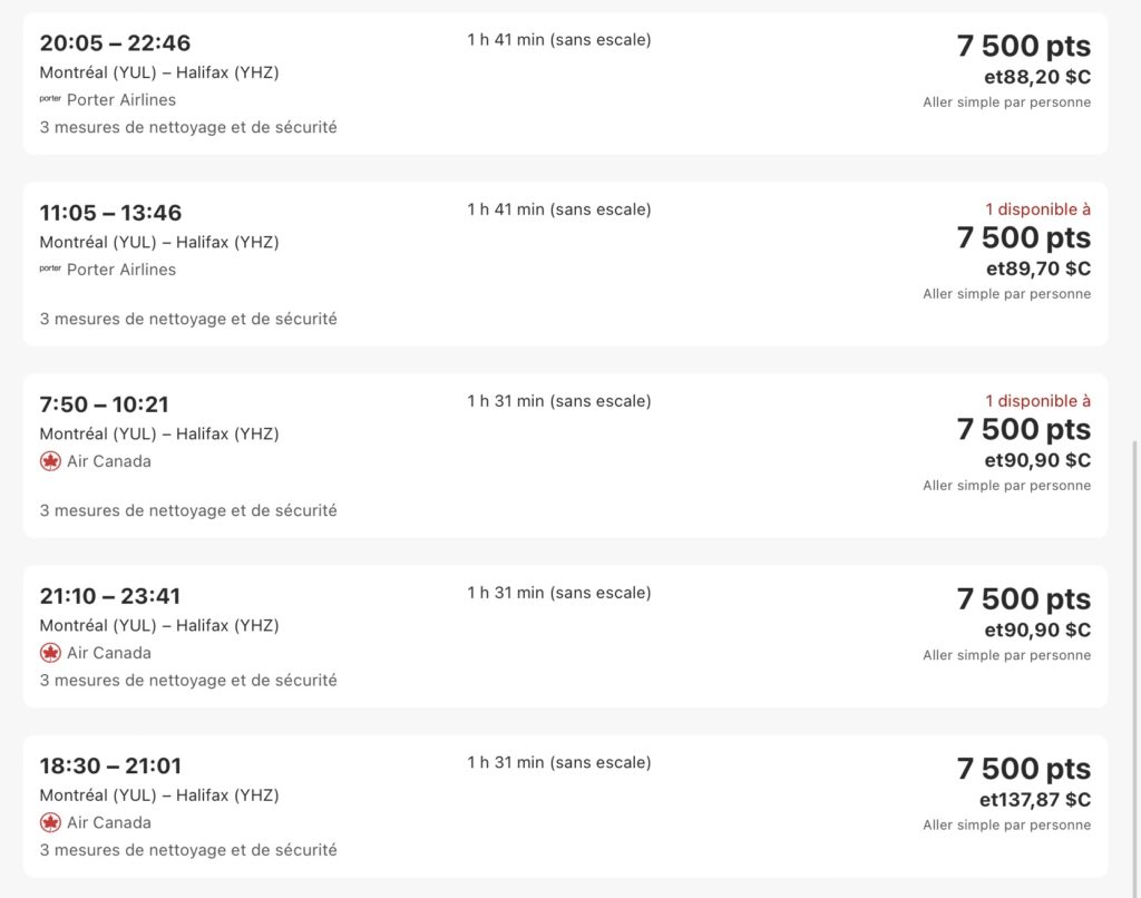 RBC Récompenses court courrier