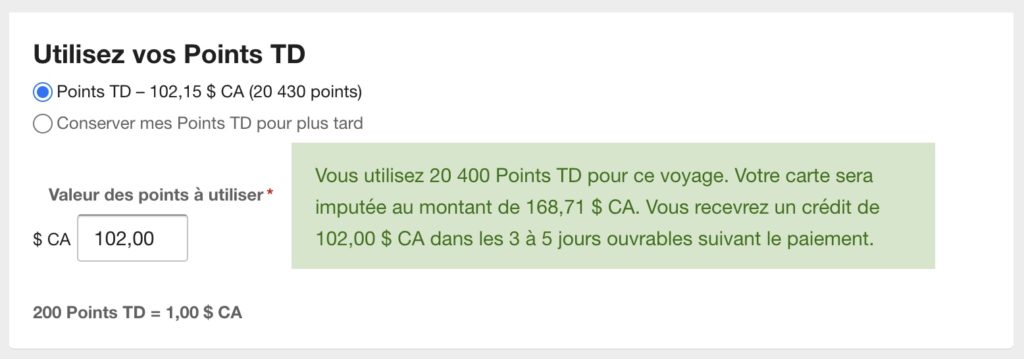 Utilisation Points Primes Td Expedia Td Fr