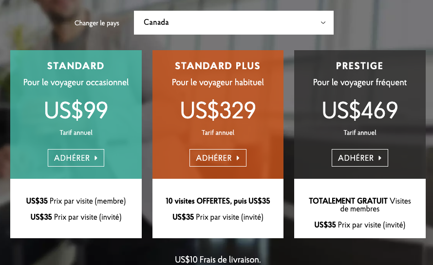 Adhésion priority pass Canada