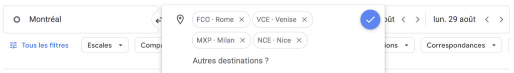 Recherche Aeroports Élargies