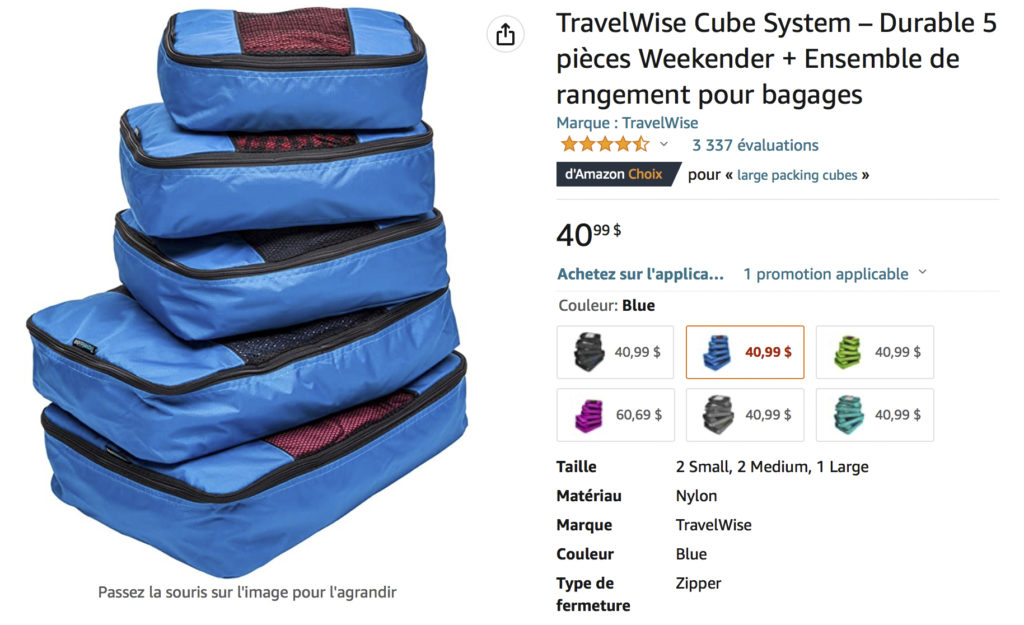 cubes - bagage de cabine