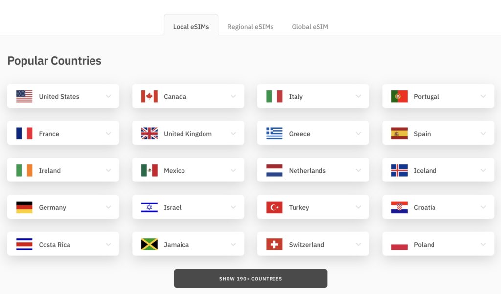 Airalo Esim Locales En