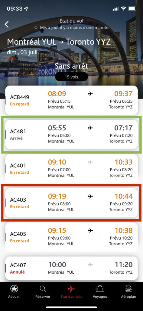 Vol Initial Retardé