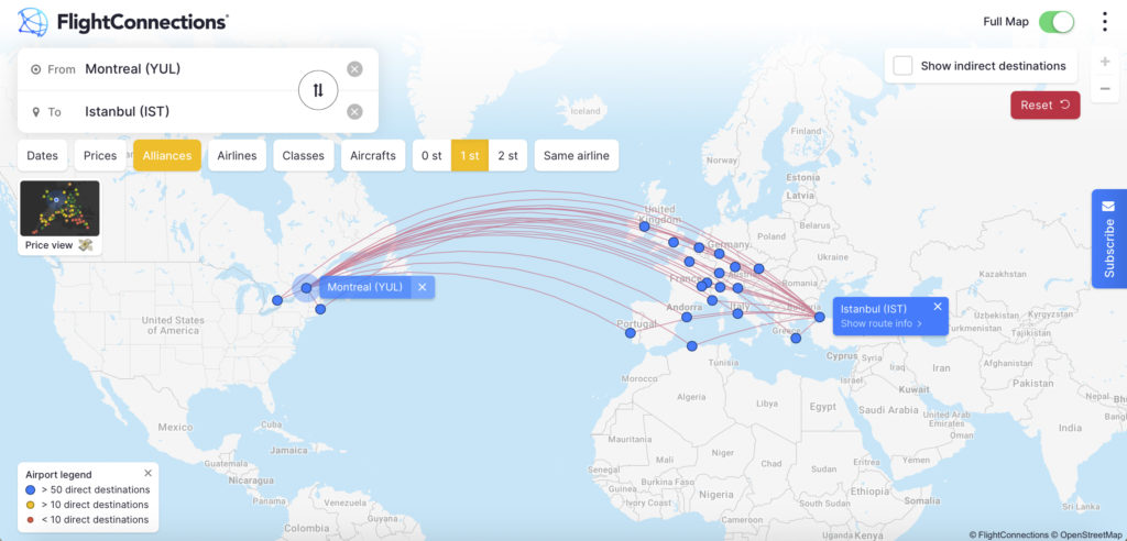 Flight Connections Istanbul