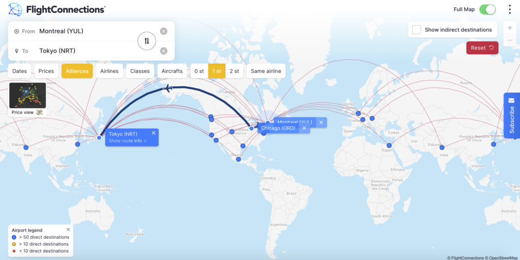 Flight Connections Tokyo