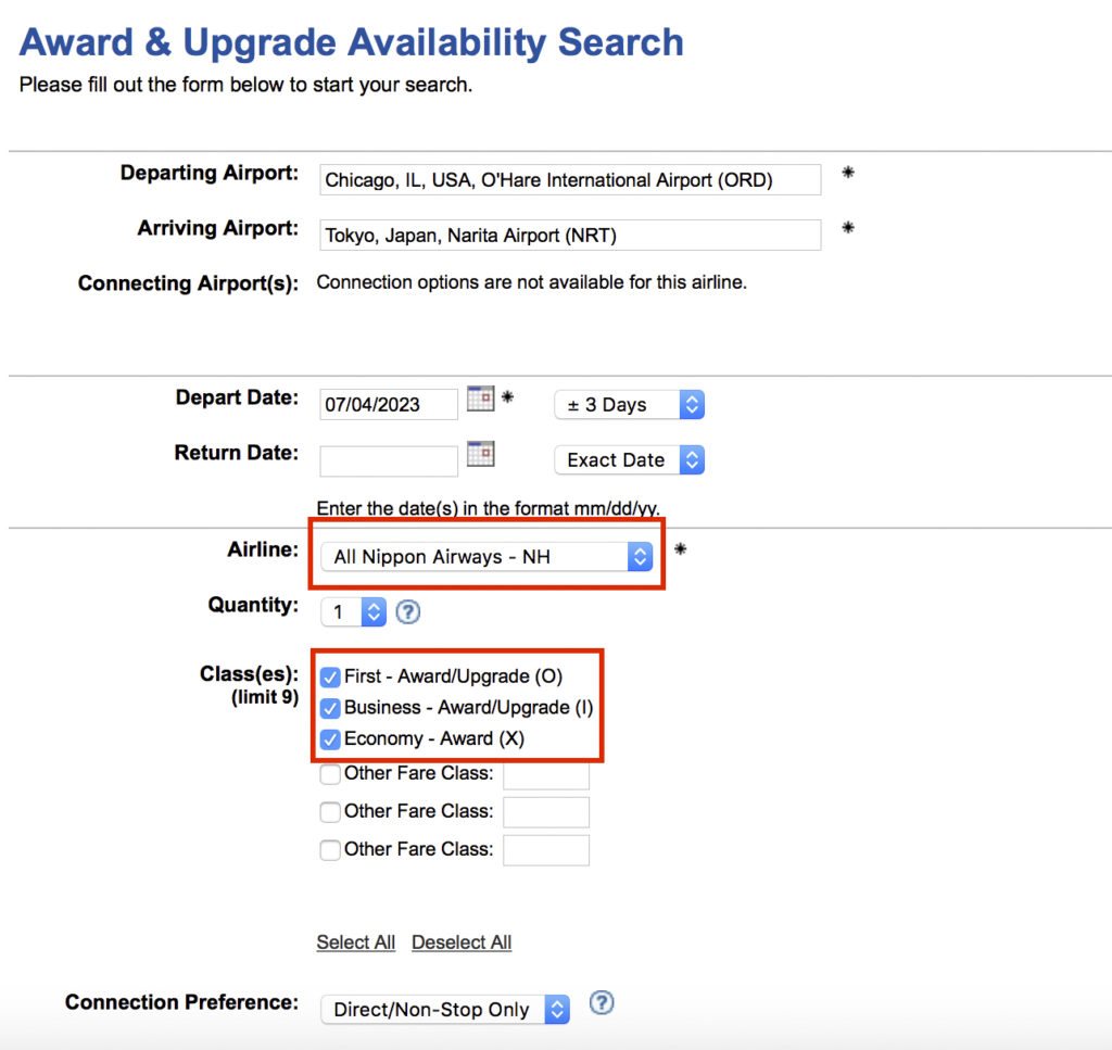 Recherche dispo ExpertFlyer