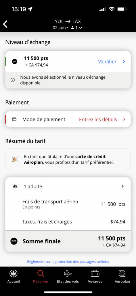 Résultats Mobile