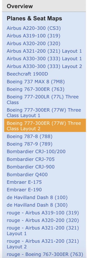 Seatguru View More Planes