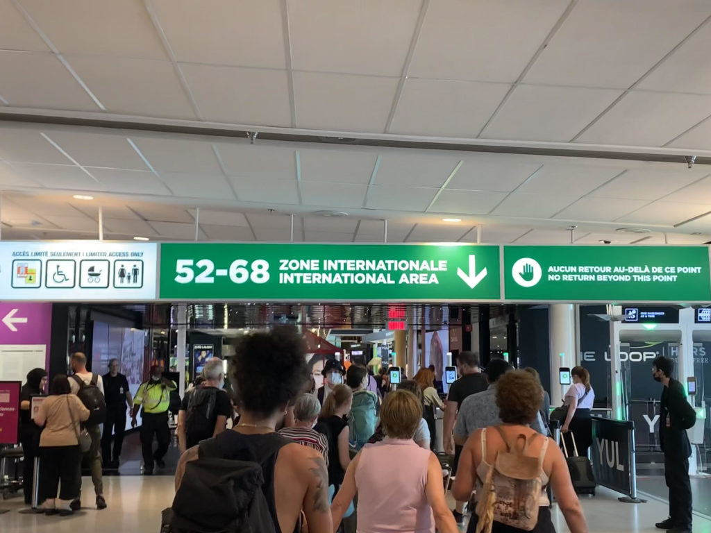 zone internationale YUL départ