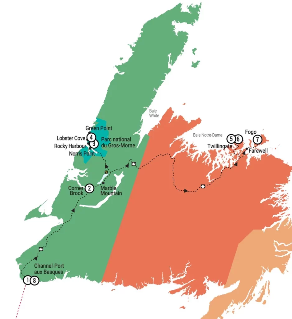 Carteitinéraire7jours Terre Neuve
