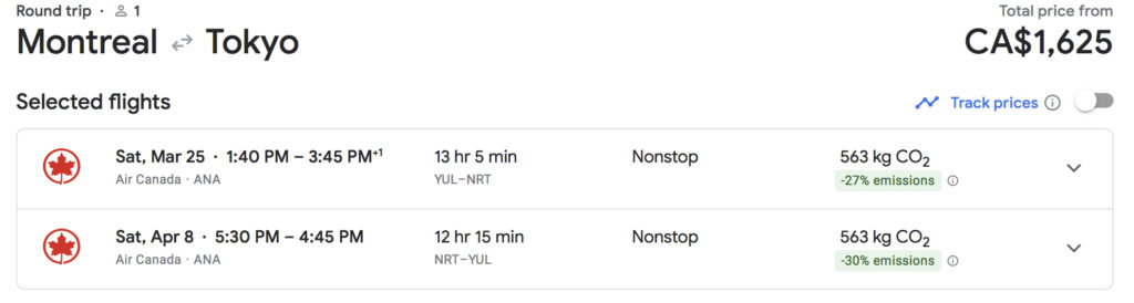 Google Flights – Airfare to Japan