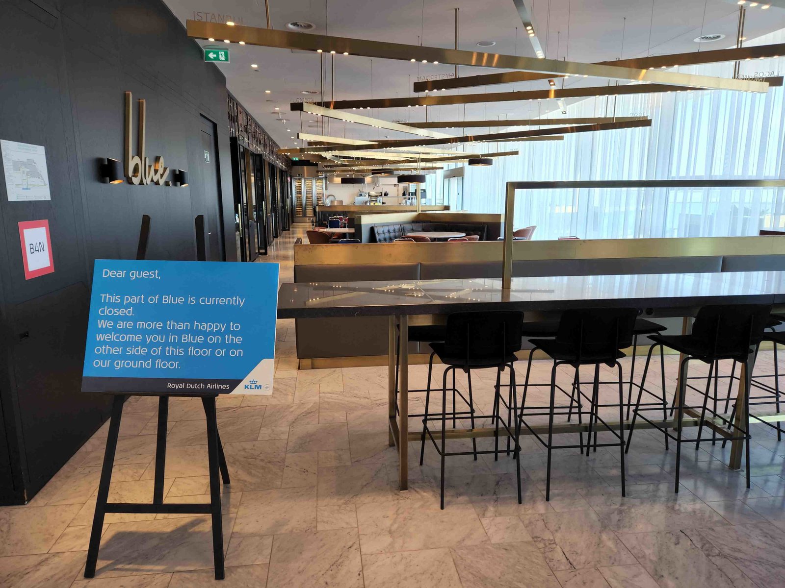 Klm Amsterdam Lounge Blue Restaurant