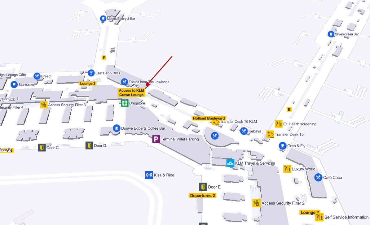KLM Crown Lounge – Location