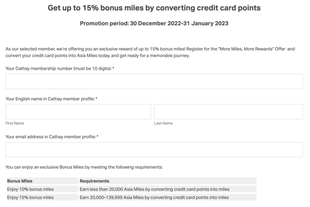 Promotion Asia Miles