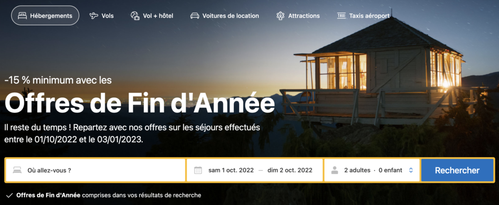 Booking.com Offres de Fin d'Année