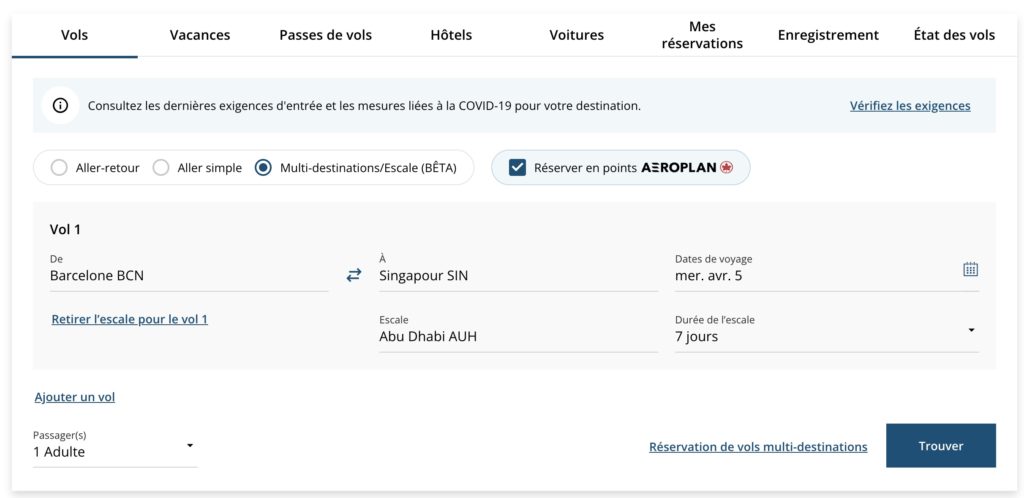 Aeroplan Stopover Home Fr
