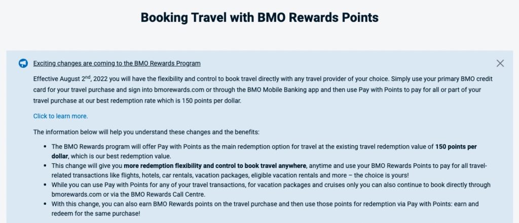 Bmo Points Exchange August 2022 En
