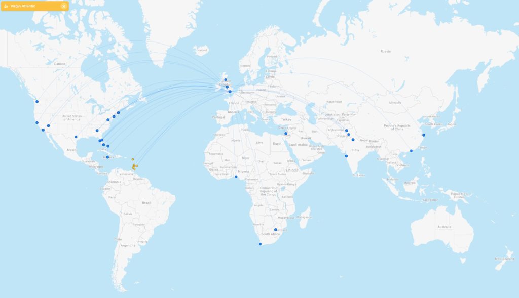 Reseau Virgin Atlantic