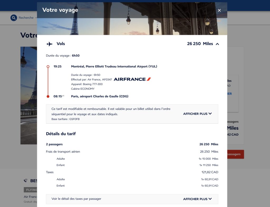 Yul Cdg Flying Blue Enfant Total Fr