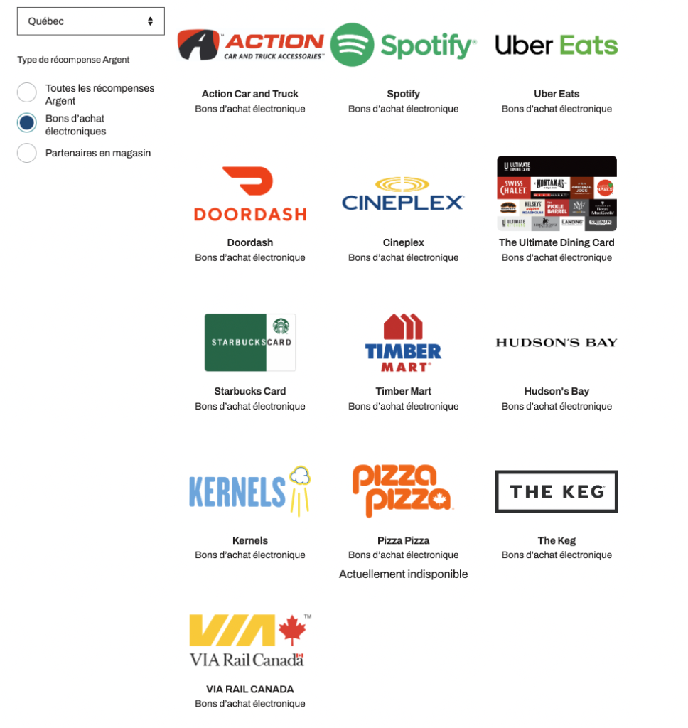 Bon Achat Électronique Air Miles