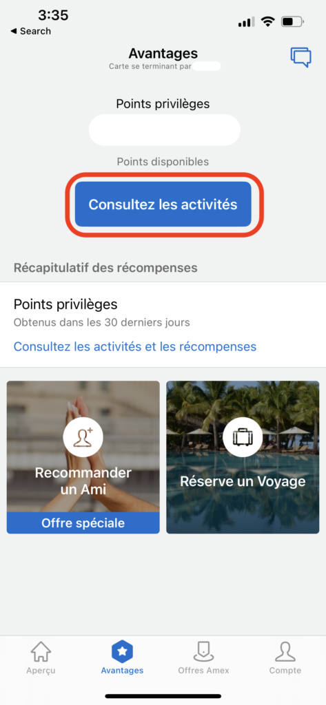 Détails Accumulation De Points Amex Sur Application 2
