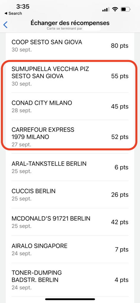 Détails Accumulation De Points Amex Sur Application 3
