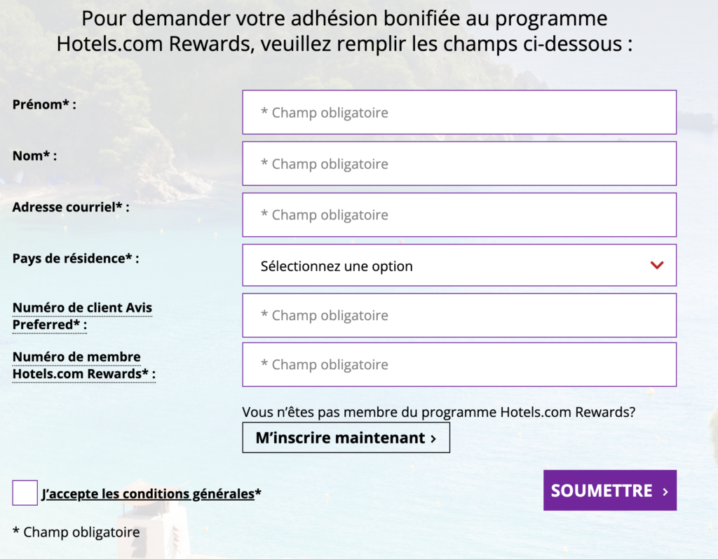 Avis Hotels.com Équivalence Statut