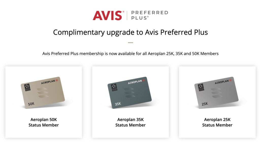 avis preferred plus aeroplan