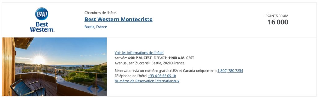 Best Western Bastia Prix