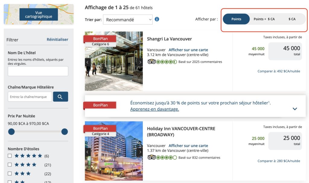 Bonplan Aeroplan Recherche Points Cash