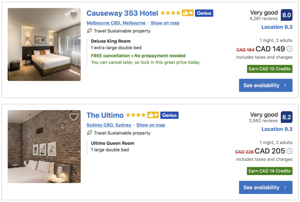 Australia Independent hotels